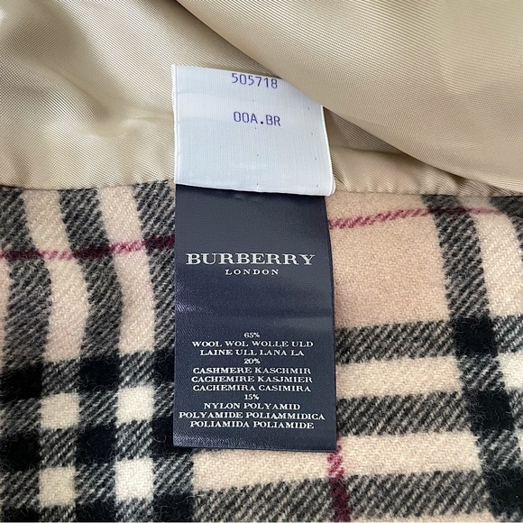 BURBERRY Vintage Check Wool & Cashmere Jacket, UK 8 - Picture 8 of 12